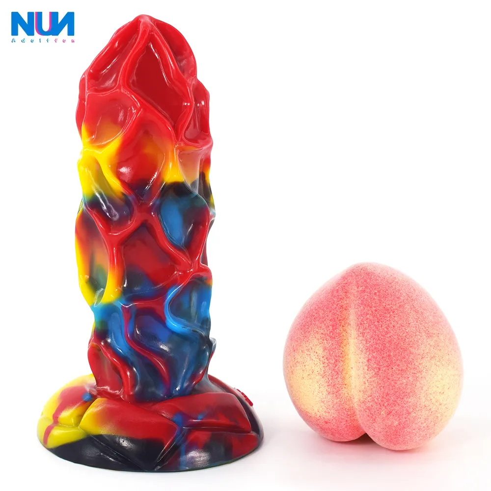 NUUN Ancient Mythical Beast -JiOt gros plug anal avec ventouse et bâton de masturbation de sodomie à grande texture en forme de diamant