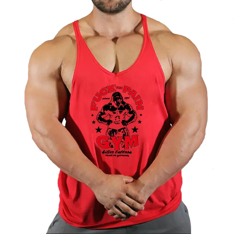 Muscle Vest Bodybuilding Stringer Running Vest Brand Color Clothing Gyms Tank Top Men Fitness Sleeveless Shirt Combed Cotton 220527