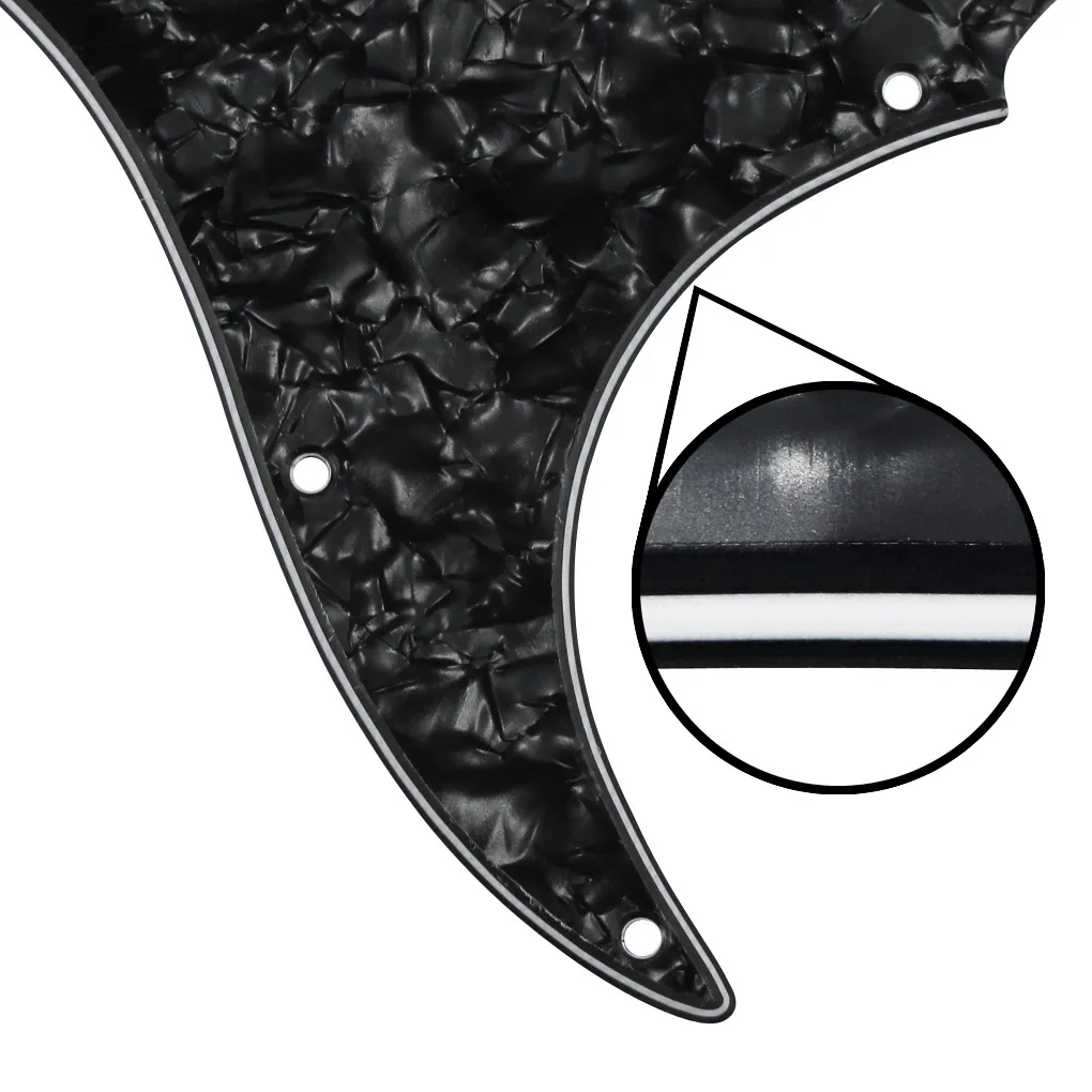 4Ply SSS Guitar Pick Guard Piastra antigraffio a 11 fori accessori chitarra elettrica Black Pearl