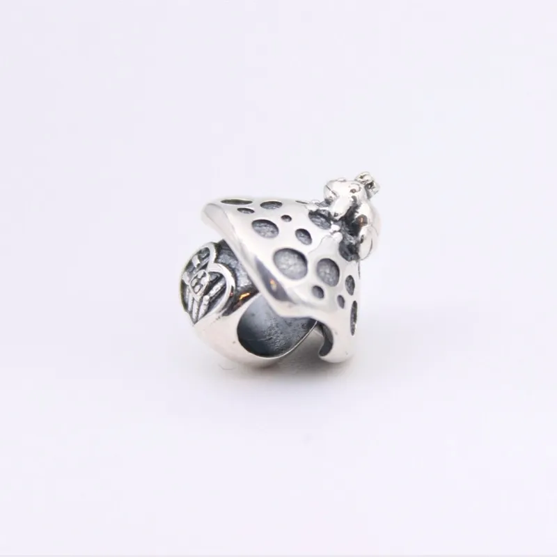 Грибная лягушка Charm 925 серебряная Pandora Charms для браслетов DIY ювелирных изделий Комплекты Свободные бусины Серебро оптом 798558C00