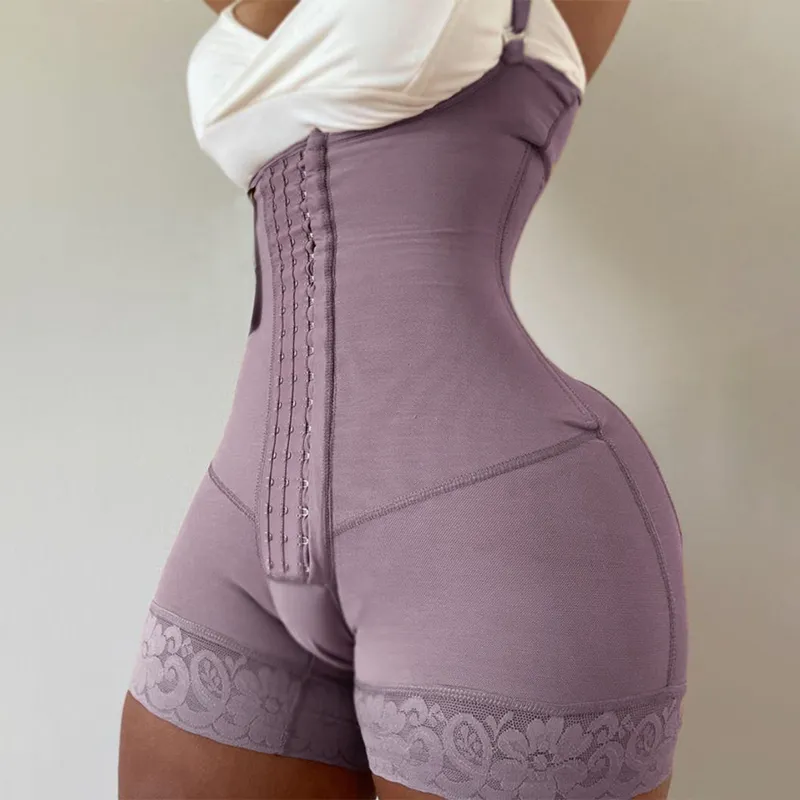 Kvinnors Korsett Open Bust Tummy Control Gorset Butt-Lifting Shapewear Fajas Colombianas Skims Body Shaper Postpartum 220318
