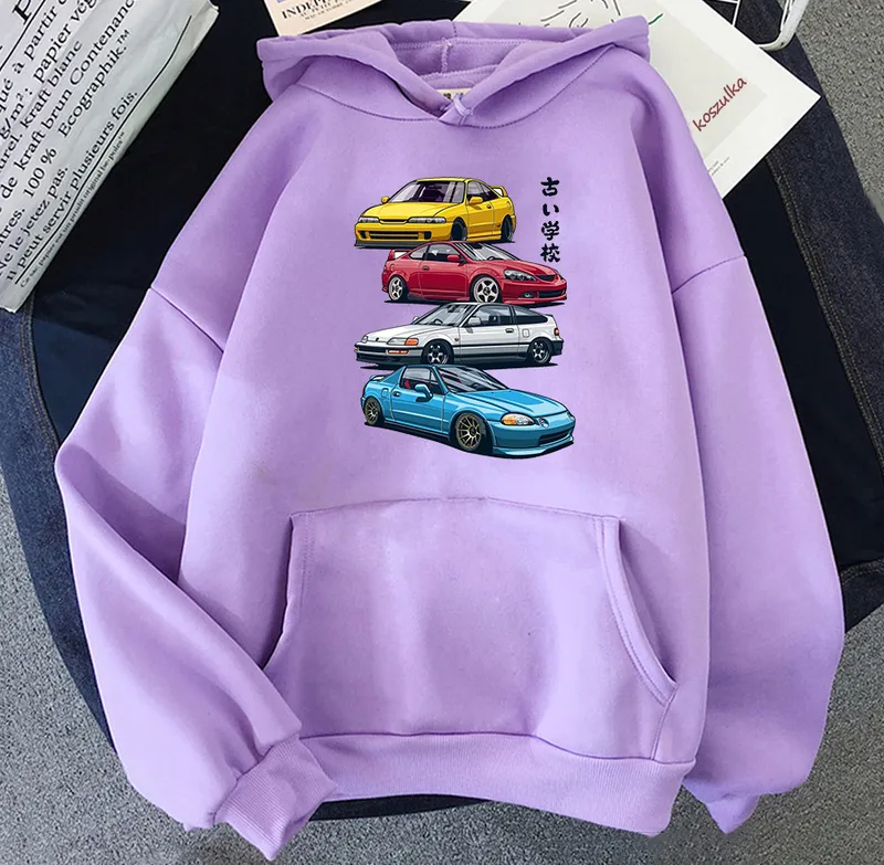 Cool Car Printie Hoodie Harajuku Hip Hop Bluzy Bluza Japoński Moda Casual Hoodie Men Bluzy Z Kapturem Bluzy Streetwear 5 220325