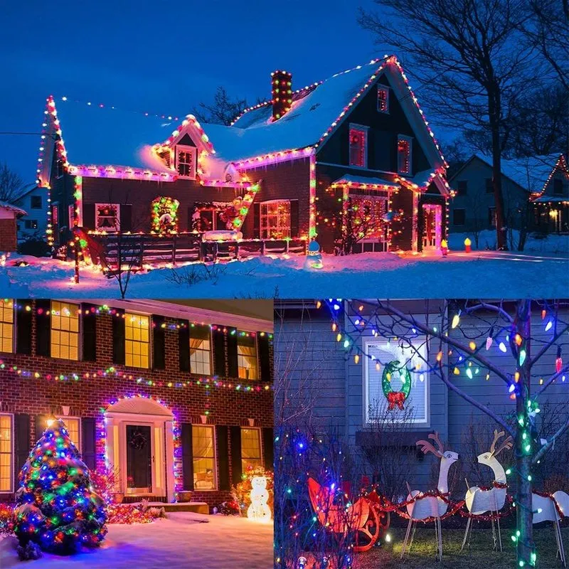 LED Dize Işıkları Açık Noel Süslemeleri 5 M 50 Leds Çilek Pil Kumandalı Peri Dizeleri Işıklar 8 Modu Garland 220408