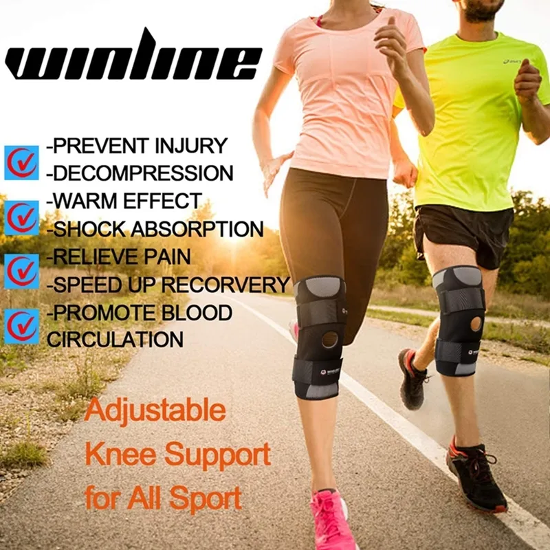 WIN.MAX Gym Knee Support Brace Sleeve Relieve Leg Arthritis Meniscus Tear Knee Strap Pads Open Patella Stabilizer Protector 220621
