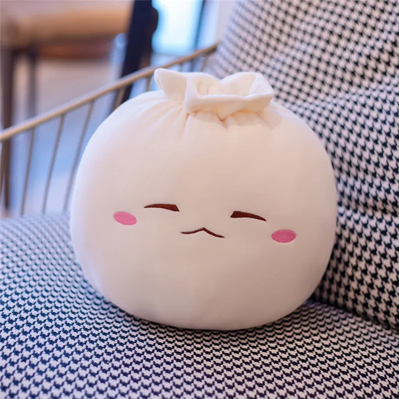 20 cm Cute Plush Cartoon Bao Zi Plush Chinese Food Poduszki Poduszki Dla Dzieci Zabawki 220425