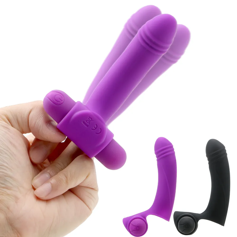 VATINE 10 vibrations puissantes masseur Vaginal doigt manchon vibrateur femme masturbateur jouets sexy pour femmes stimulateur de Clitoris 7981898
