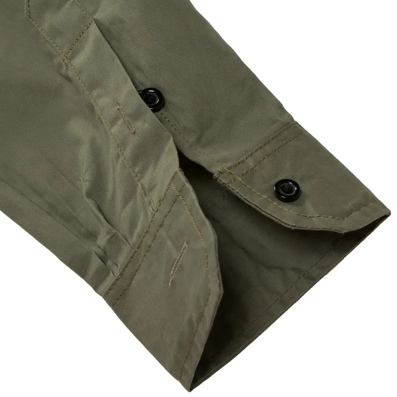Camisas de vestido de alta qualidade masculinas masculinas de mangas compridas do exército casual camisa do pescoço Homme 3xl 220810