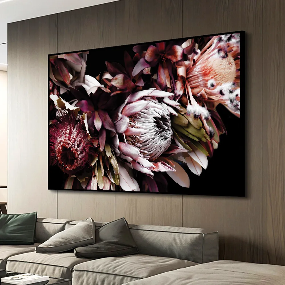 Samenvatting Australian Dark Bouquet Painting Modern Canvas Posters and Prints Wall Art Foto voor woonkamer slaapkamer decoratie