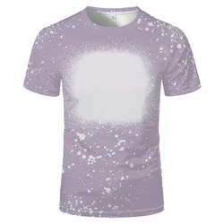 Camisetas al aire libre unisex para niños y adultos, camisetas blanqueadas llanas para impresión por sublimación 823