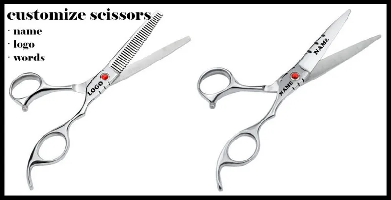 Personalizza Professional JP 440C Acciaio da 7 '' 6 '' Prumo tagliare le forbici capelli da barbiere taglio a taglio forbici parrucchiere 220627 220627