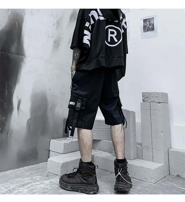 Estate Uomo Harajuku Streetwear Casual Mans Cargo Shorts Moda Techwear Corea giapponese Hip Hop Tuta Abiti maschili 220614