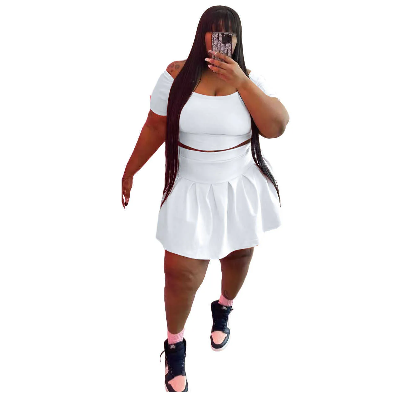 Designerskie damskie dwupoziomowe sukienki plisowana spódnica wypoczynek Spódniczka Plus w rozmiarze odzież Summer Sports S-5xl298D