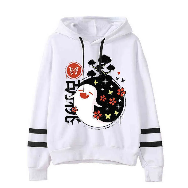 Cartoon Hu Tao Kawaii Hoodie Open World Adventure Game Genshin Impact Hoodie Women Hoodies Графическая уличная одежда Y220713