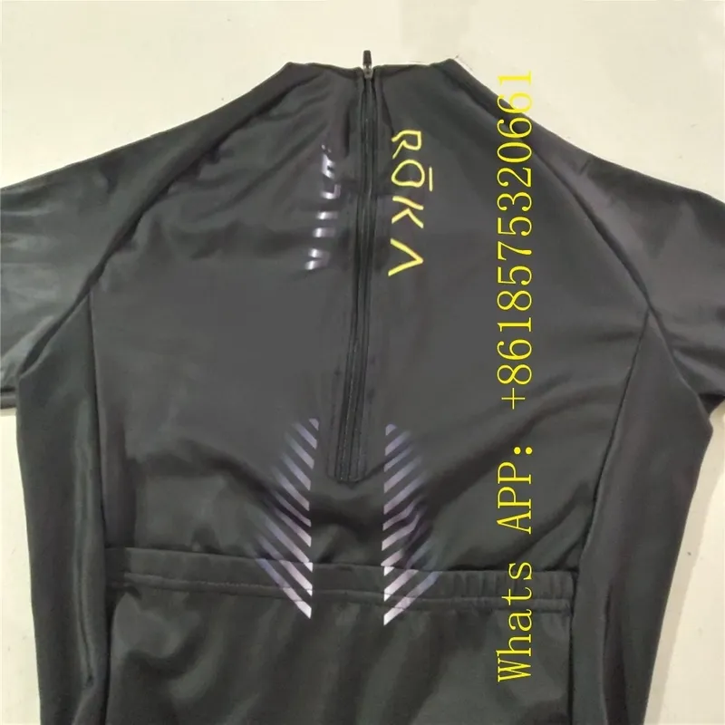 Roka Back Zipper Męskie Męskie Cyklowanie Skussuit Triathlon Speedsuit Trisuit krótkie rękaw Maillot Ciclismo Running Clothing 2207261075618