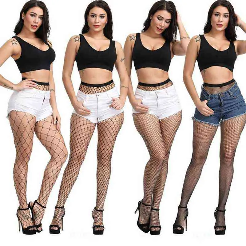 Women Sexy Black Hollow Fishnet Stockings Net Mesh Tights Socks Lady Pantyhose Stockings T220808