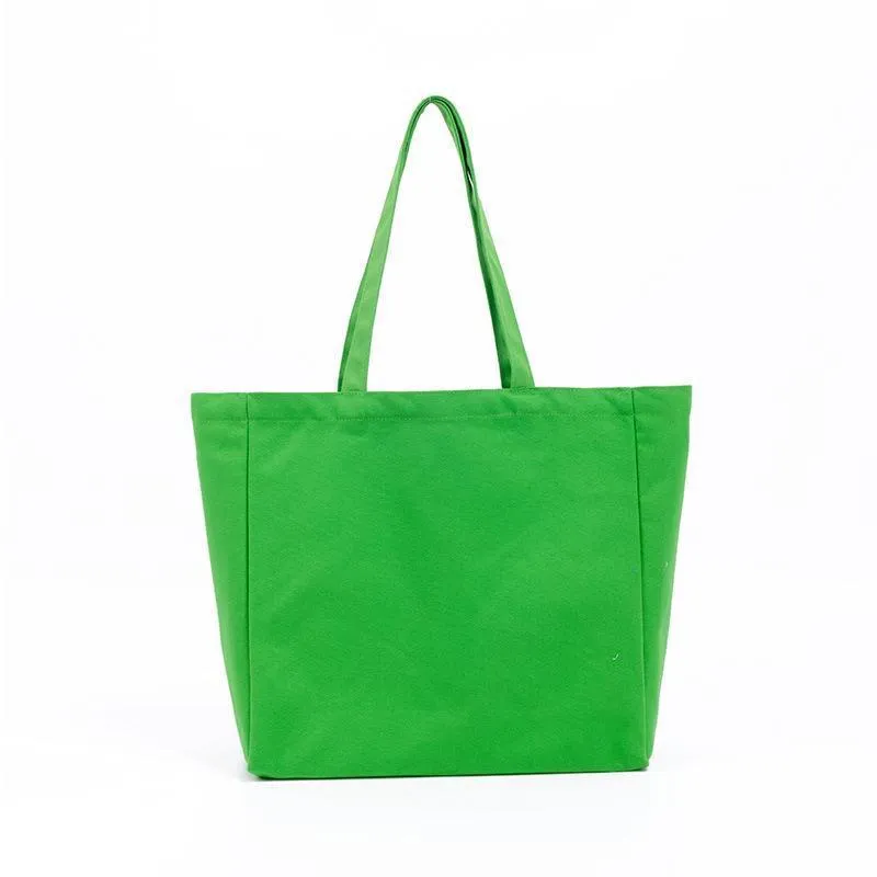 Large Blank Canvas Shopping Bags Eco Reusable Foldable Shoulder Bag Handbag Tote Cotton Tote Bag FY3832 0809