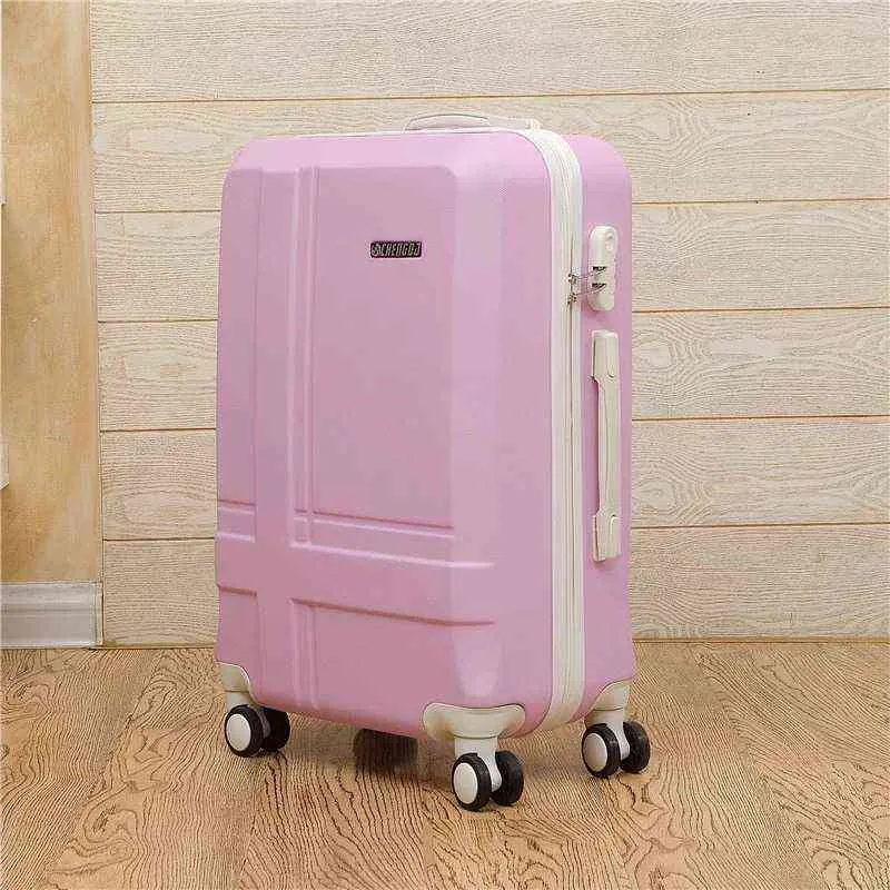 '' Pouces Valise Voyage Trolley Bagages Cabine Carry On Spinner Wheels Femmes Ensemble Sac Pour J220707