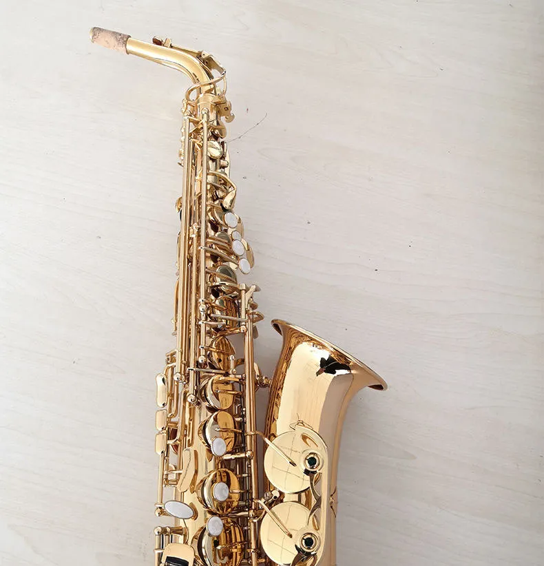 Латунный золотоизведи на электронную настройку Профессиональный альт-саксофон оригинальный YAS-82Z Один-образец модель модели профессионального класса Alto Sax