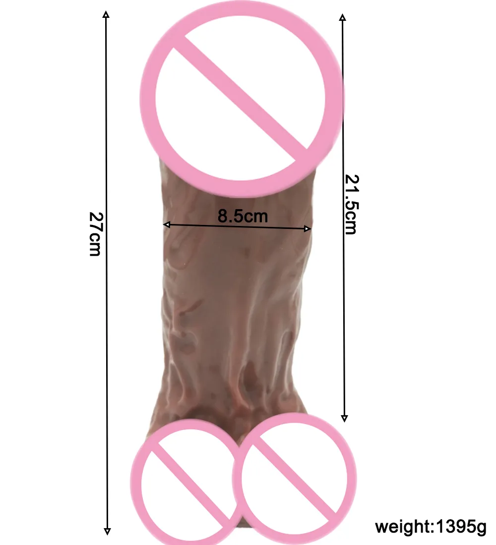 HOWOsexy 8.5CM Soft Super Big Huge Realistic Dildo Vagina Stimulator Oversized Suction Cup Lesbian sexy Toys for Women