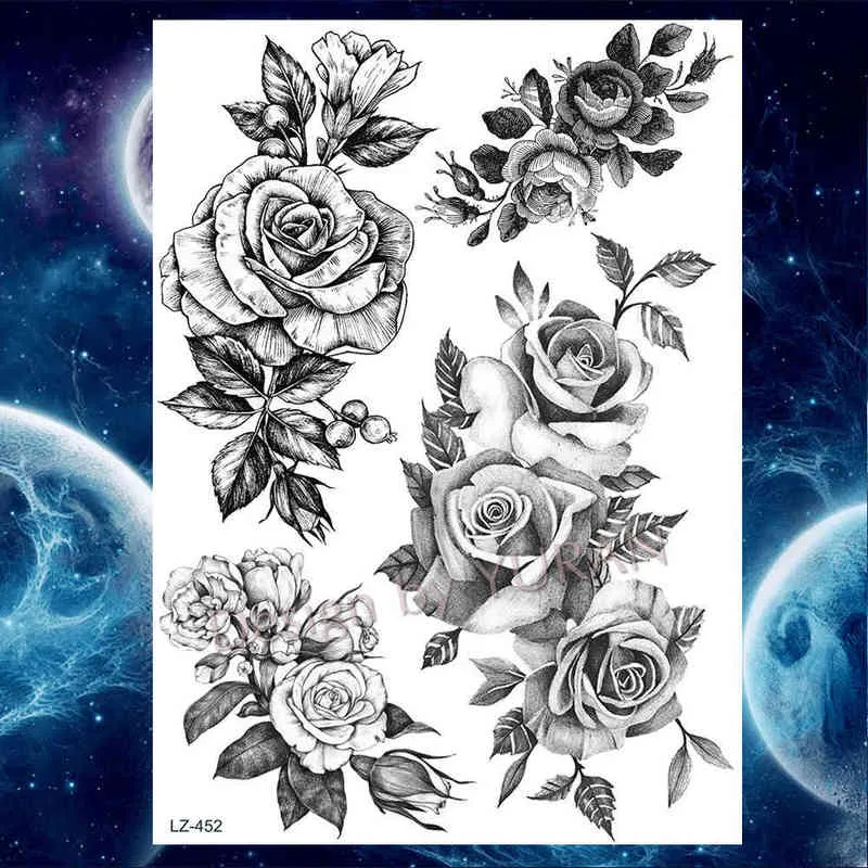 NXY Tymczasowy Tatuaż Czarny Diament Geometria Sowa Naklejka Kobiety Fałszywe Henna Wodoodporne Naklejki 21 * 15 cm Crystal Body Art Arm Tatoo 0330