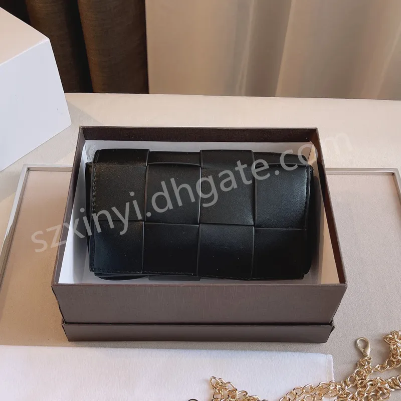 Designer Cassette Mini Belt Bag Pack Weave Fanny gebreide taillebags Dames Lederen Crossbody Tassen met OPP -tas 061703279D