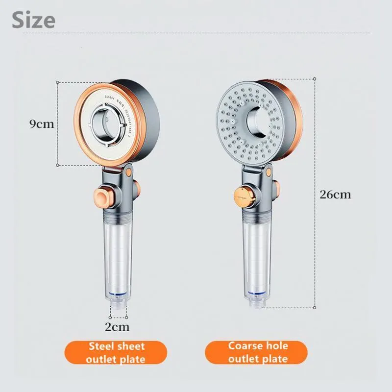 Double Sided Shower Head Rainfall Bathroom 3 Modes ABS Round Chrome Water-Saving Nozzle G1/2 Wall Mounted Adjustable 220401