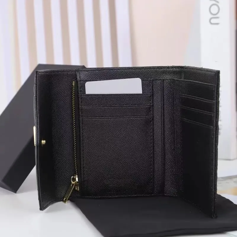 Najwyższej jakości klasyczny designer oryginalne skórzane portfele dla mężczyzn Kobiety Krótkie prawdziwe skóry PVC Business Karta kredytowa 3150
