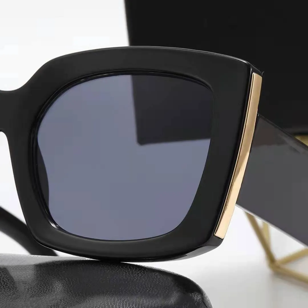 mode lunettes de soleil carrées lunettes de soleil lunettes de soleil designer marque cadre en métal noir lentilles en verre foncé pour hommes femmes mieux brun278K
