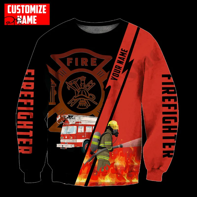 PLstar Cosmos 3DPrinted est brandweerman aangepaste naam unieke Hrajuku streetwear unisex casual grappige hoodies zip sweatshirt B 12 220714gx