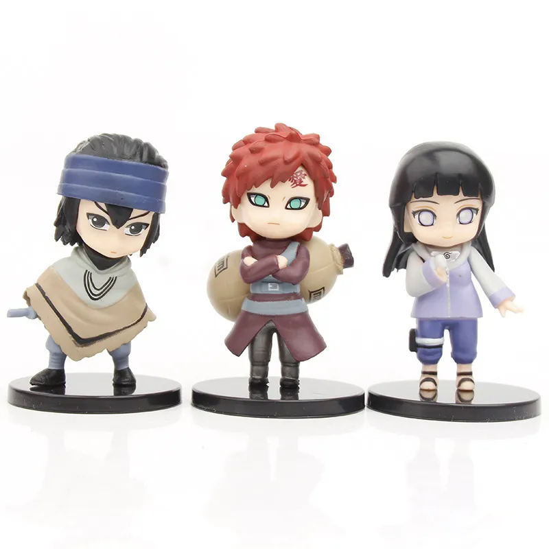 et Anime фигура игрушки Hinata Sasuke Itachi Kakashi Gaara Jiraiya Sakura Q Версия Pvc Collection Dock 220520