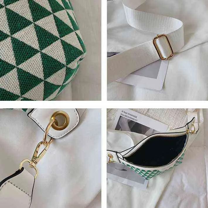 Bolsas de cintura estéticas padrões geométricos Fanny Packs para mulheres elegantes cinto da cintura embalagem fêmea banda larga crossbody cinturão 220727