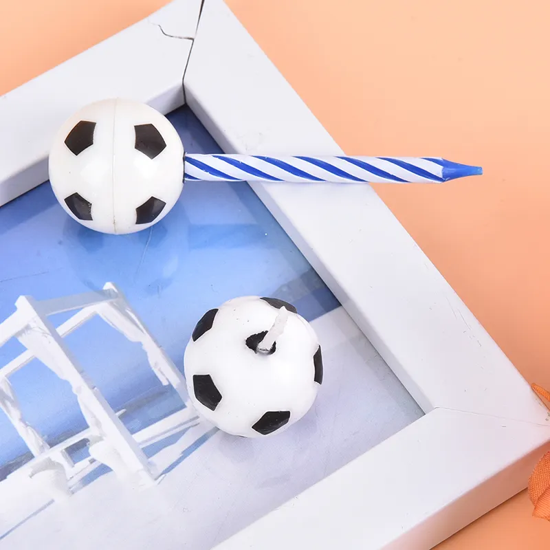 Cute Soccer Ball Football Candles For Birthday Party Kid Supplies Decor Wedding Garden Decoration Party Cake 