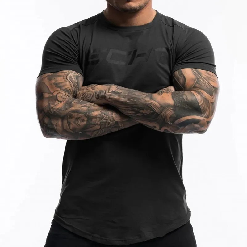 Moda de moda masculina Men tops Summer Fitness Cosationing Roupas musculares Camisas masculinas Algodão Slim Fit Tees 220520