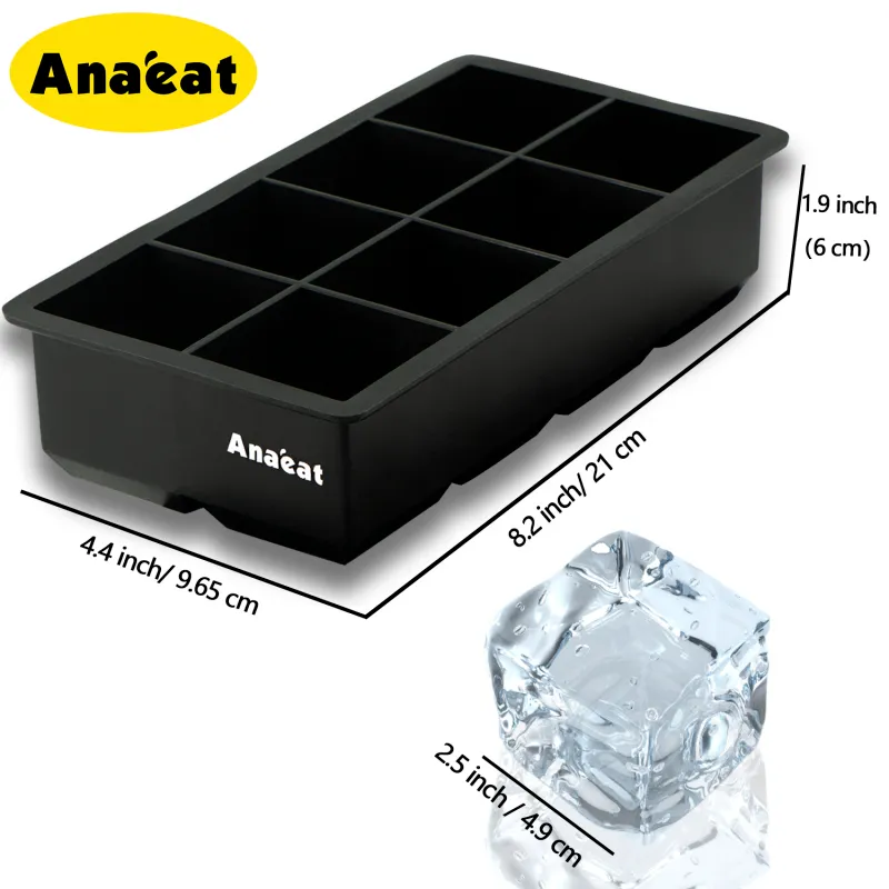 ANAEAT Silicone Ice Cube Maker Forme For Candy Gake Pudding Moules de chocolat Pouiers de forme carrée 220509