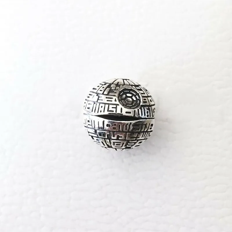 799513C00 gwiazda Wcrs gwiazda śmierci klip pandora charms do bransoletki DIY zestawy do wyrobu biżuterii luźny koralik 925 Sterling Silver wesele prezent