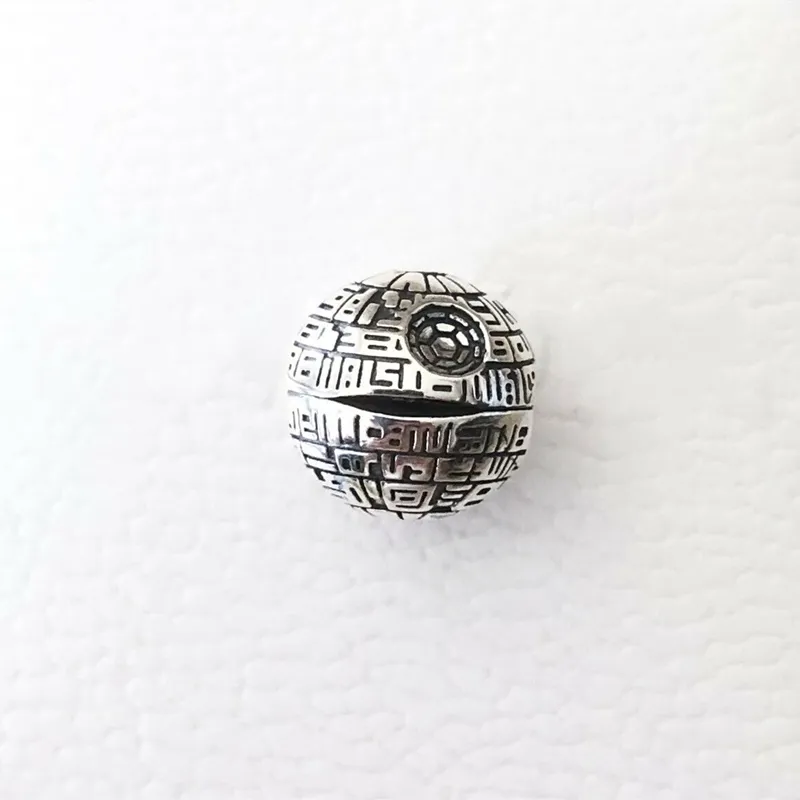 799513C00 Star Wcrs Death Star Clip pandora charms for bracelet DIY Jewelry Making kits Loose Bead 925 Sterling Silver wedding party gift