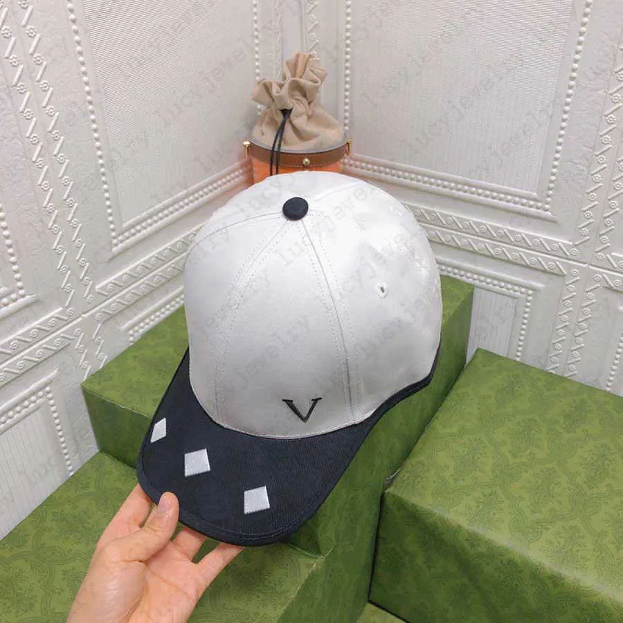 Heren honkbal pet mode koepel hoeden ontwerper nieuwigheid vrijetijdscaps voor man vrouwletter ontwerp splicing hoed 3 kleuren hoge kwaliteit 56565