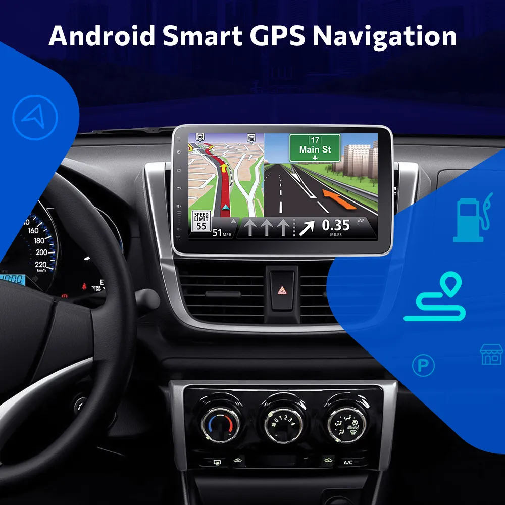 Android Car DVD Multimedia Player Wi -Fi 1din 16/32G 360 ° Вращающийся экран GPS Wi -Fi Universal Stereo Radio Video Player