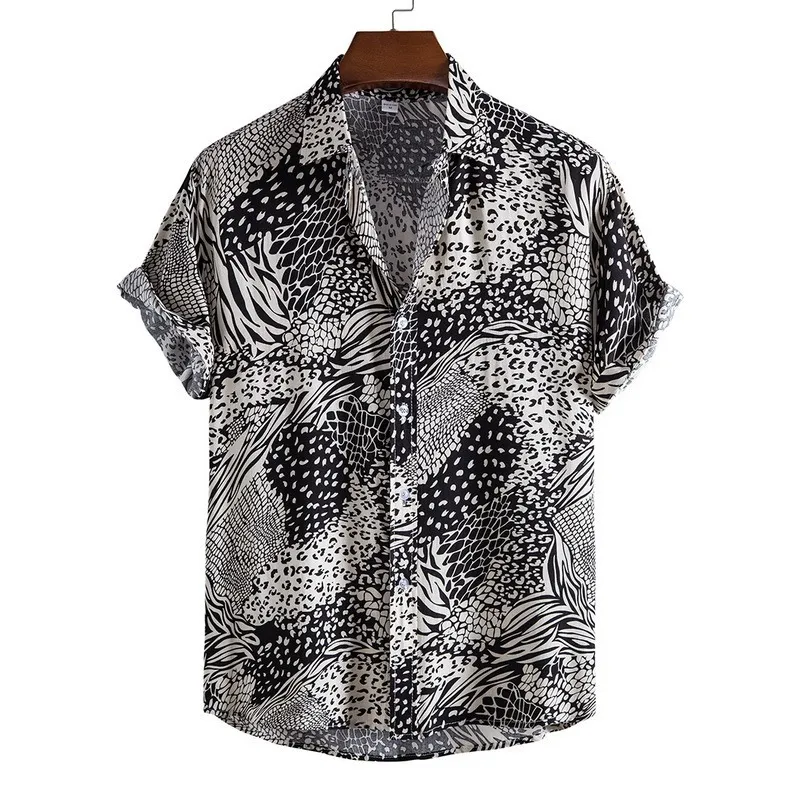 Camicia floreale hawaiana Aloha Uomo Estate manica corta Quick Dry Beach Wear Casual Button Down Abbigliamento le vacanze Chemise Homme 220527