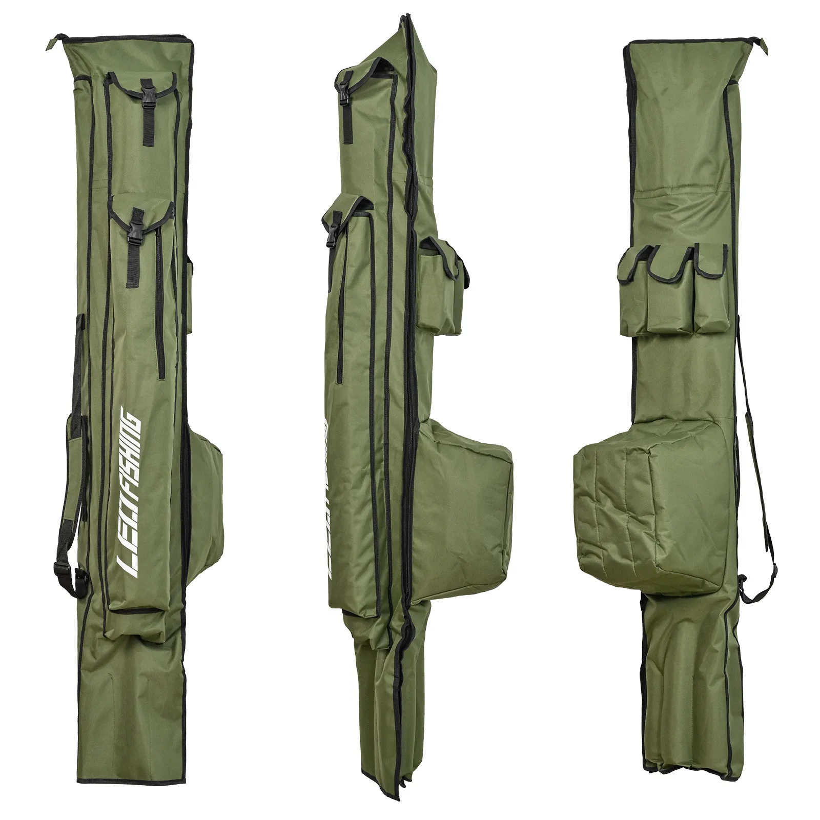 LEO New Arrival Fishing Rod Storage Bag Oxford Cloth Multifunctional Large Capacity Fishing Backpack Carrier 175cm 195cm