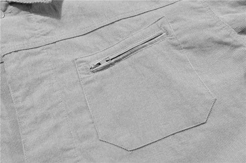 2021ss CE.CAVEMPT Velluto a coste lavato grigio Zipper Fashion JACKET Uomo di alta qualità CAVEMPT Giacca da donna Cav Empt Abbigliamento uomo T220728