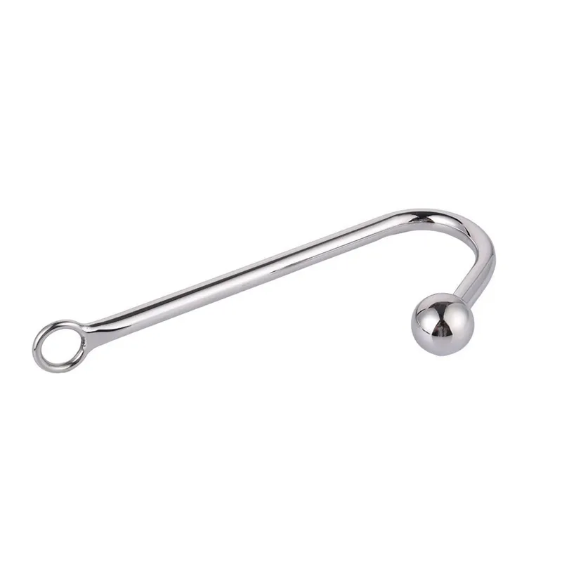 120g de aço inoxidável anal gancho com contas buraco metal butt plug ânus peido putty escravo próstata massageador bdsm sexo brinquedo para homens 220412