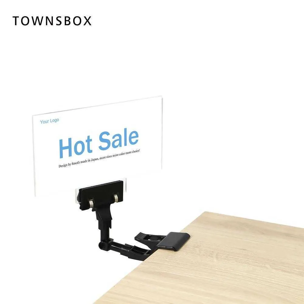 Acrylic Frame 10x20cm Store Point of Sale Shelf Talker Label Sign Holder Cover Acrylic Picture Frame POP price Tag Display Rack