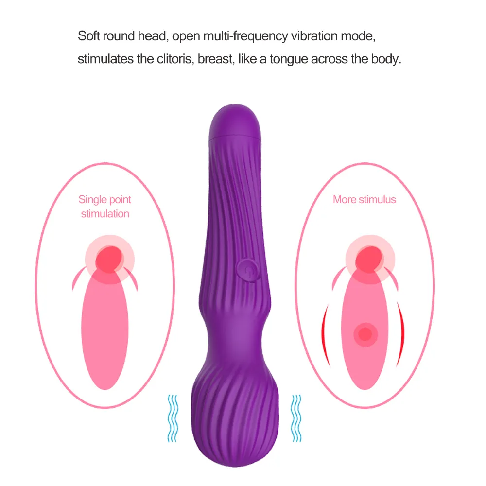 10 modalità Vibratori G-Spot Bacchetta AV Massaggiatori vaginali Stimolazione del clitoride Giocattoli sexy Negozio donne Coppia adulta Masturbatori femminili