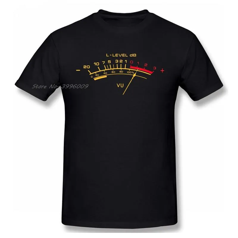 VU meter vintage analog t shirt män kvinnor hög kvalitet bomull sommar t shirt kort ärm grafik tshirt märken tee topp gåva 220712