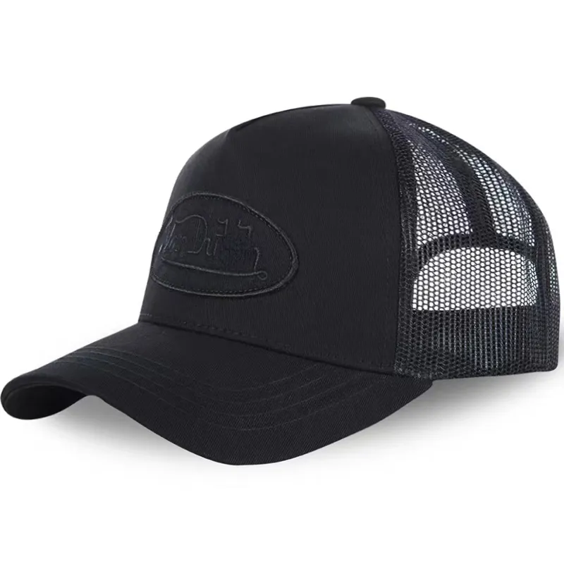 Geborduurde vrachtwagenchauffeurs hoeden zomer dames heren honkbal petten mesh katoen zonneschade ontwerper hoed