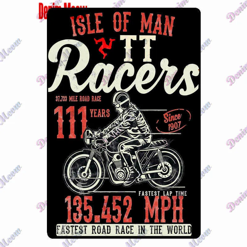 Retro TT Isle of Man Metal Signs Motorcycles Races Plaque Vintage Art Painting Plates Pub Bar Garage Shop Home Deco5149858