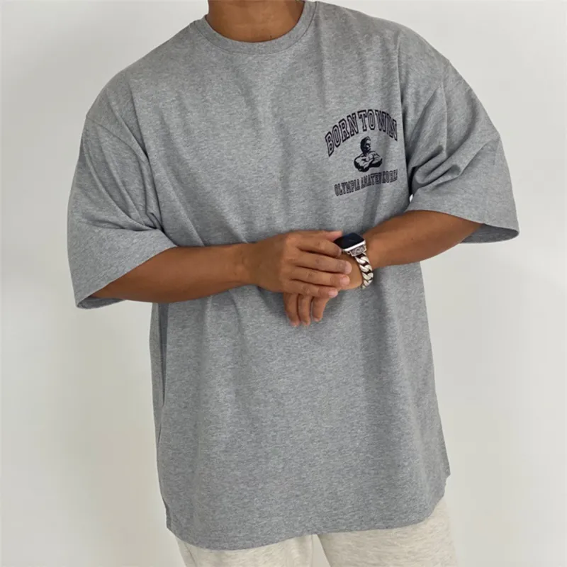 남성 인쇄 티셔츠 느슨한 티셔츠 여름 패션 짧은 슬리브 티셔츠 탑 남자 짧은 슬리브 탑 M-3XL 220527