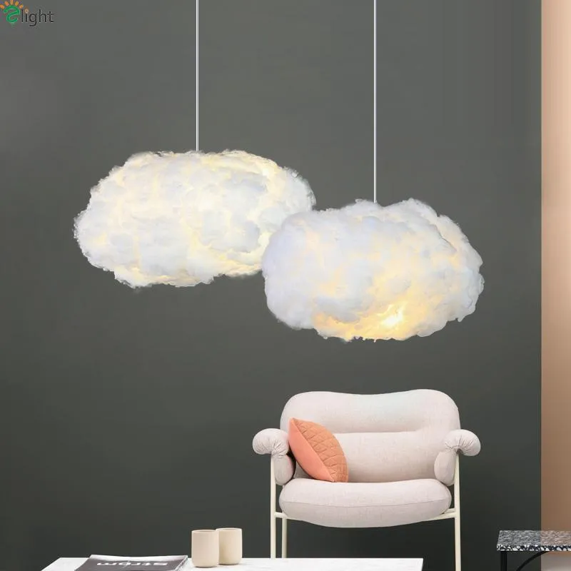 Lampes suspendues Nuage flottant moderne LED Lumières Lampe de salon Bar Boutique Décor Luminaires suspendus Kid Drop LightsPendant292N