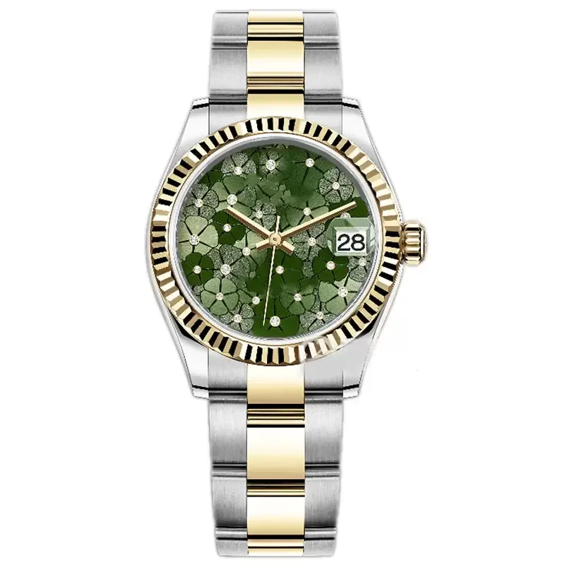 Women Watches 31mm Diam Diam الأزرق التلقائي الميكانيكي الكامل من الفولاذ المقاوم للصدأ ساعة مضادة للماء الأزواج على غرار ساعات المعصم الكلاسيكية 343y